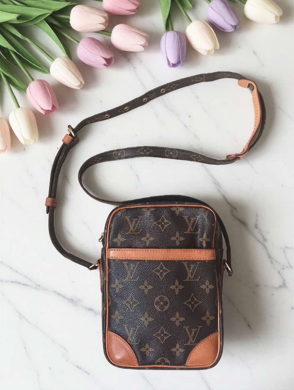 Louis Vuitton Monogram Danube Crossbody Bag Vintage 1995 ✨ COA - Picture 2 of 16